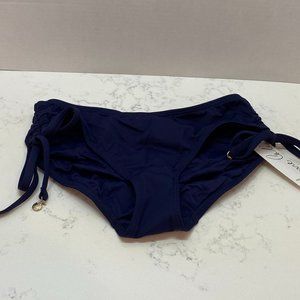 NWT Anne Cole Navy Side Tie Bikini Bottom Swimsuit